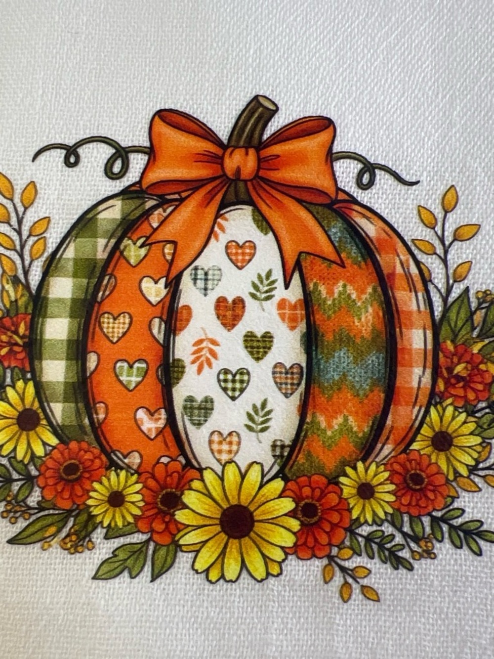 Fall Pumpkin Kitchen Towel Autumn Pumpkin Decorative Dish Towel